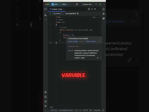 PhpStorm - Inline Variable Refactor