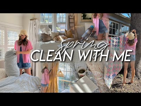 SPRING CLEAN WITH ME | decluttering our home, organization shopping, & tidying our home for spring 🫧