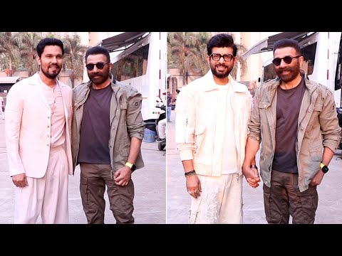 Sunny Deol With Vineet Kumar Singh And Randeep Hooda Promoting Jaat Movie | MS shorts