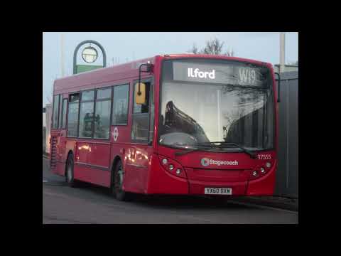 Enviro 200 ExFirst & TT DM44168, Stagecoach 37555 YX60DXM on W19 Parked up at Ilford Griggs Approach