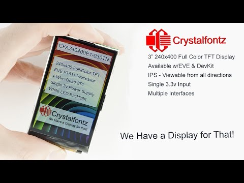 Super cool 3" 240x400 TFT display available in 3 options