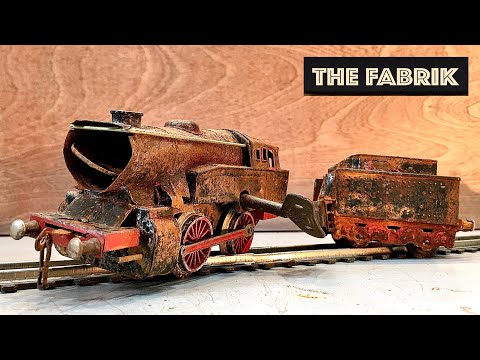 1945s abandoned train restoration - Antique rusty locomotive