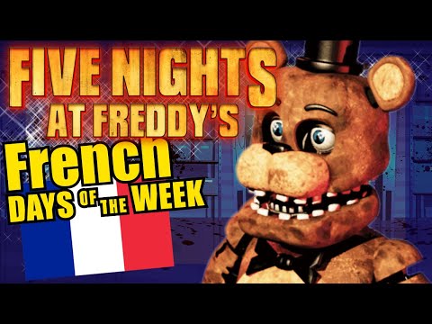 Five Nights at Freddys FNAF Teaching the Days of the Week in French Educational Language Video for K