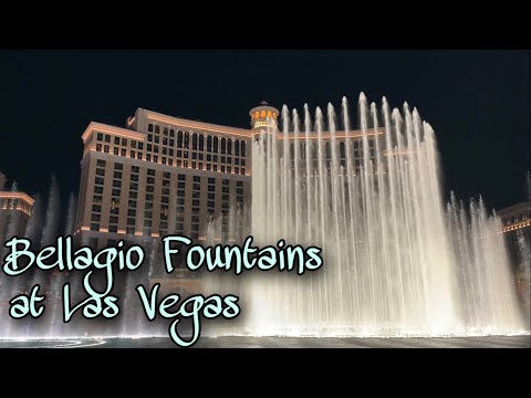 [4K] Bellagio Las Vegas Fountains - Luciano Pavarotti de Crescenzo: Rondine al nido