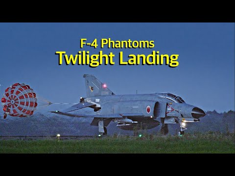 [ASMR 百里基地] F-4ファントムがハウリング音を響かせながらアプローチしてくる夏の夕暮れの想い出　Memories of JASDF F-4 Phantoms　Twilight Landing