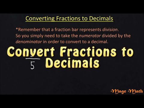 Convert Fractions to Decimals - Mage Math Video 4th Grade