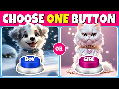 Choose One Button! BOY or GIRL Edition 💙🎀 Quiz Rainbow