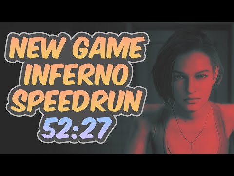 Resident Evil 3 Remake - New Game Inferno Speedrun - 52:57