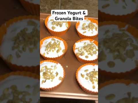 Easy frozen yogurt treats! #shorts #frozenyogurt #frozentreats #easysnacks #frozendessert