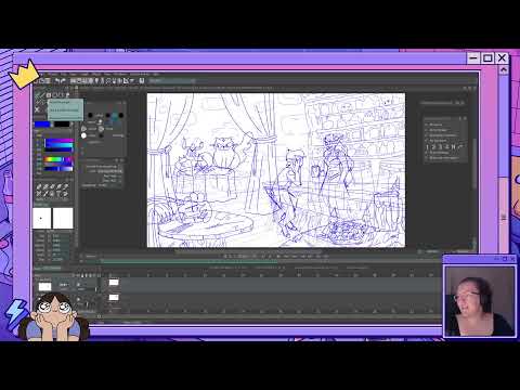 Animating a lofi tavern loop / tvpaint and blender