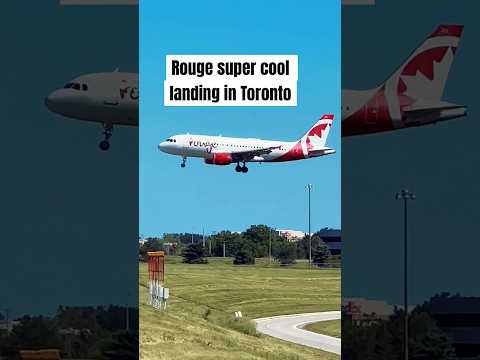 Rouge super cool landing in Toronto Pearson #aviationexcellenc #commercialaircraft #yyz