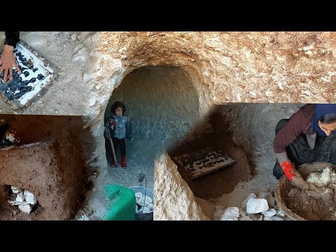 A fireplace made of dirt and straw: How Afsana built a warm shelter