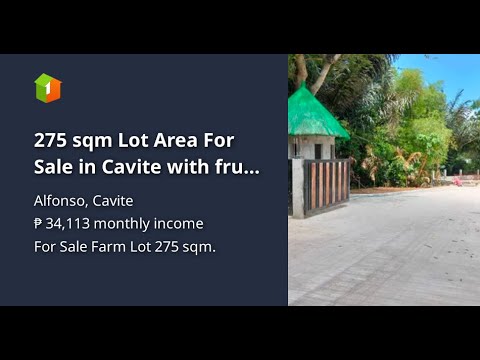 275 sqm Lot Area For Sale in Cavite with fruit bearing trees Perfect for Investment