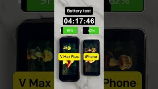 Battery test,V Max Plus vs iPhone 💥 #doogee #doogeevmaxplus #tech #smartphone