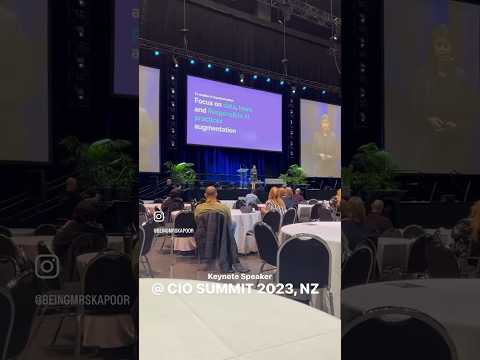 Manvi was Keynote Speaker at CIO Summit, NZ