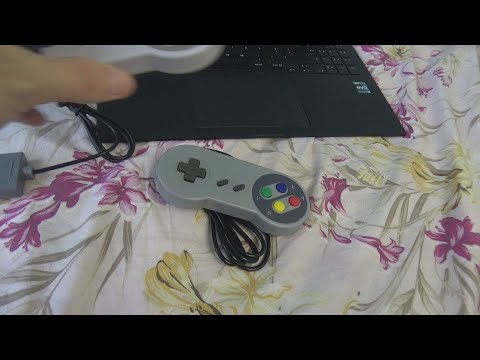 USB Game Controller Joypad Wired Joystick Controller Nintendo SNES Alike for PC Unboxing and Test