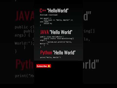 Print Statement in C++,Java and Python #python #java #programming