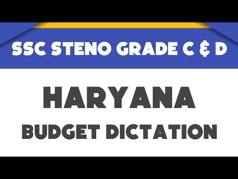 # 3 | 95 wpm |  Haryana Budget Dictation | Ssc Steno Grade C & D | 1000 words