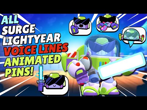 All Surge LightYear Voice Lines & Animated Pins | #ToyStory