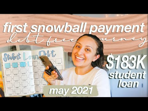 MAKING MY FIRST SNOWBALL PAYMENT TOWARDS MY STUDENT LOAN | my debt free journey 2021