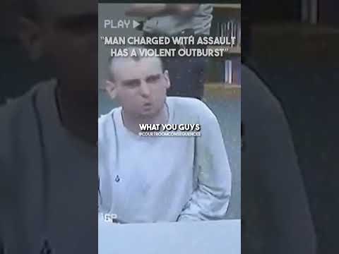 Man charged with assault has a violent outburst #foryou #fypシ #trending #bodycam #policebodycam