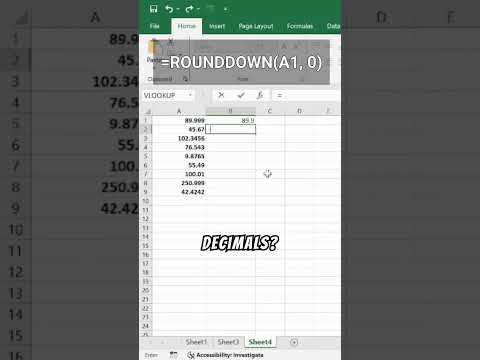 How to Round Down Numbers In Excel