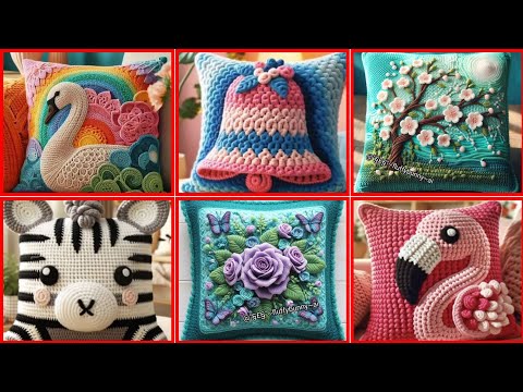 Textural Treasure: Crochet and Embroidered Flower Pillow Designs(Target of fashion)