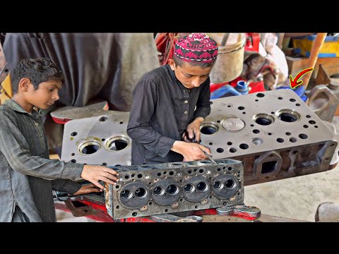 Repairing Of Old Rusted 4 Cylinder Head China Yuchei I Dead Restore