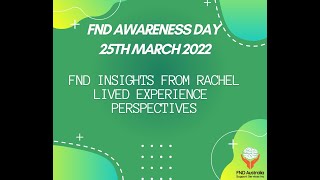 Rachel   Lived Experience FND Awareness Day interview