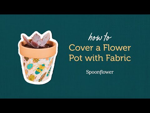 Terracotta Fabric Planter Cover | Spoonflower Tutorial