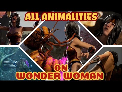 All Animalities Performed on Wonder Woman Ashrah Mod - Mortal Kombat 1