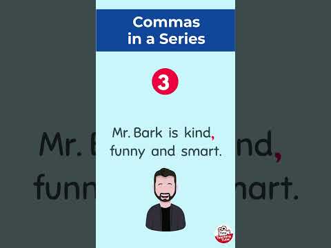 Commas in a Series Quiz - punctuation rule  #english #punctuation #commas