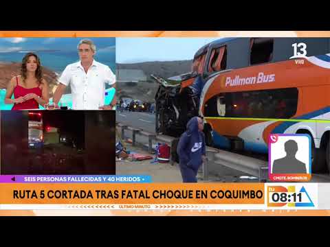 Choque de 4 buses en Coquimbo deja al menos 6 fallecidos y 40 heridos | Tu Día | Canal 13