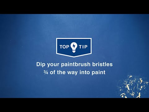 Wickes Top Tips - Dip your paintbrush bristles ¾ of the way into paint