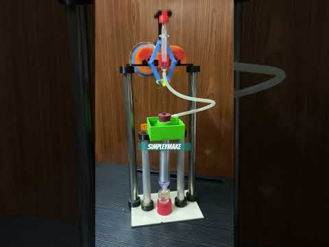 Stirling engine uses rhombic mechanism 3d printed model runs on heat