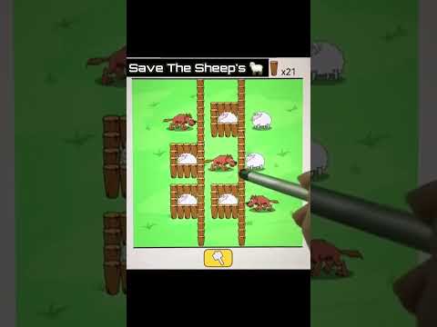 Draw to Save the Sheep! Can You Do It? 🎨🔥 #Shorts #happysheep #sheeplove #gaming #games #gameplay