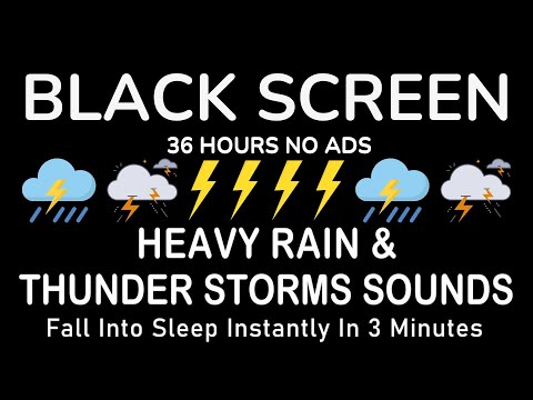 Torrential Rain & Thunder – Fall Asleep Instantly – Beat Stress & Insomnia Quickly