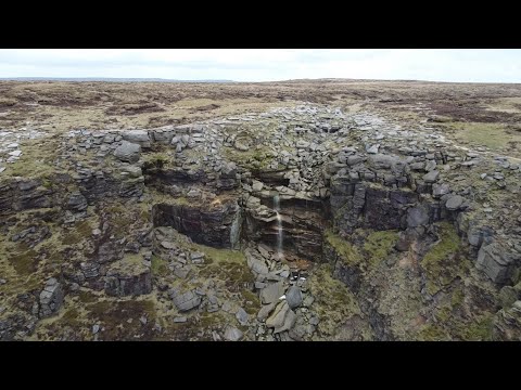 Kinder Scout walk: epic drone footage kinder downfall kinder gates Crowden Tower Kinder Low