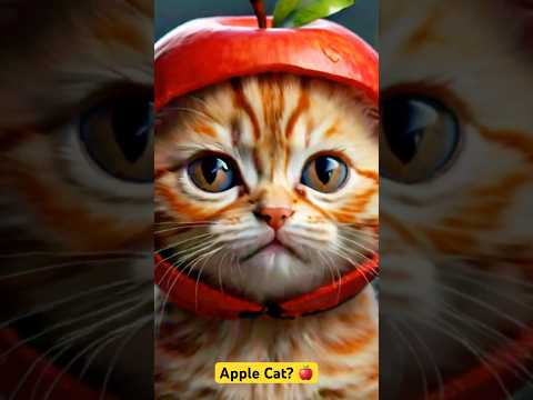 Apple Cat? 🍎🙀 #cat #cute #kitten #catlover