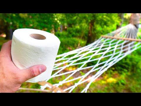 I Built a Hammock Using ONLY Toilet Paper