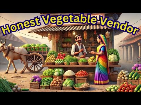 Honest Vegetable Seller | Animated Stories For Kids | English Moral Stories for Children