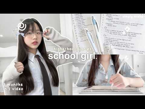 SCHOOL-GIRL diary 🐰🎐: productive school days, yearbook photo, what I eat in a week, exam prep🪄ep.3