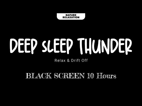 🌧️ DEEP SLEEPING THUNDER & RAIN Sounds | black screen Nature Sounds 🌩️