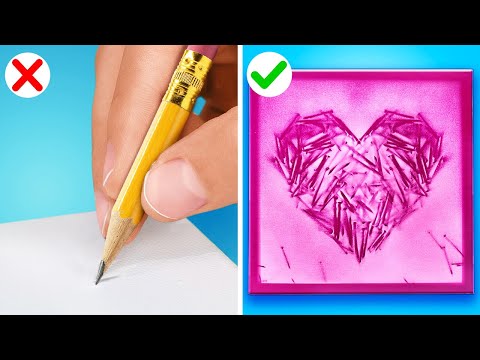 LEVEL UP YOUR ART SKILLS 📦 School Art Hacks and Gadgets by 123 GO