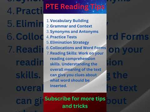 PTE Reading Tips and Tricks  #listeningtest #speaking  #englishlearning #reading  #englishexam