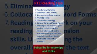 PTE Reading Tips and Tricks  #listeningtest #speaking  #englishlearning #reading  #englishexam