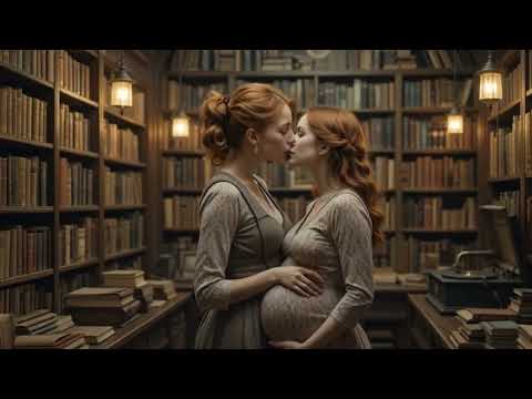 Tome of Love  A Mature Woman and Her Pregnant Partner Seal Their Bond in the Library’s Quiet Halls