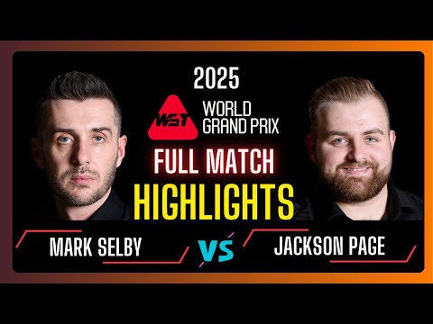 Mark Selby vs Jackson Page Full Highlights | World Grand Prix 2025 | #snooker2025 | #markselby |#wst