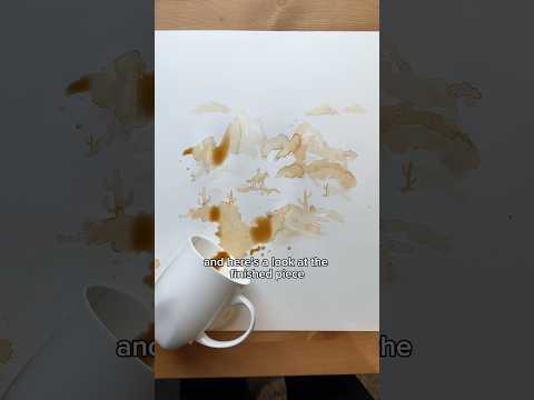 I tried painting with coffee!