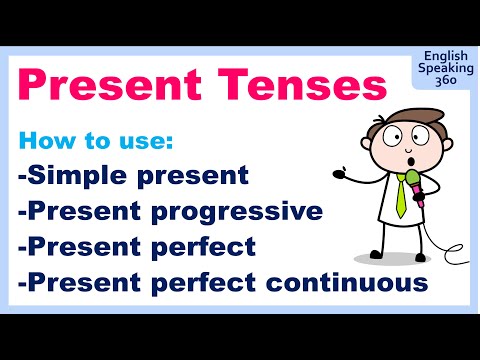 ALL PRESENT Verb Tenses: Simple, Progressive, Perfect and Perfect Continuous  Easy English Grammar